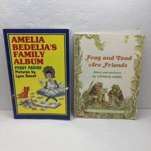 Vintage Lot 2 Kids Books Amelia Bedelia's Family Album Frog And Toad Are Friends